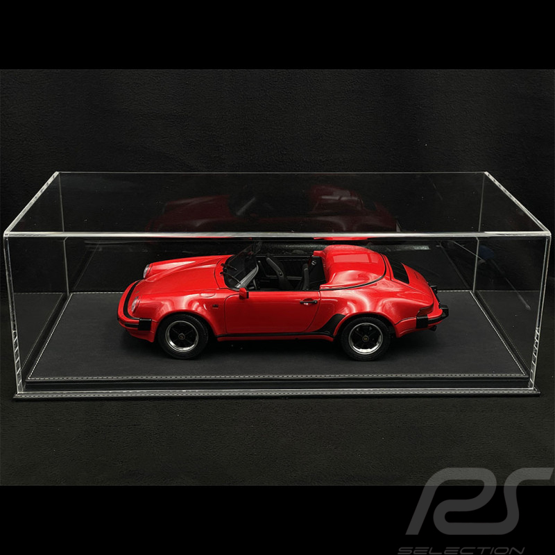 Vitrine 1/12 pour miniature Base Gris Anthracite simili cuir qualité premium