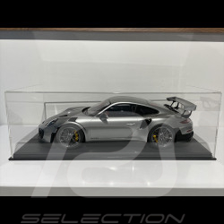 Vitrine 1/8 pour miniature Base Gris Anthracite simili cuir qualité premium