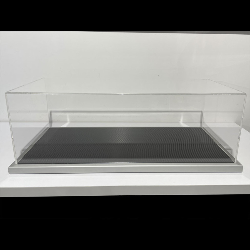 Vitrine Transparente Anti-poussière 1/24 – 25x13x10 Cm, Base Noire, Boîte De Rangement Pour Modèle Réduit De Voiture De Collection