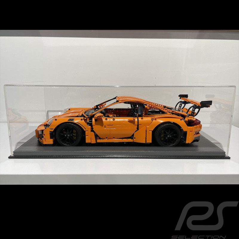 Staubdicht Vitrine für Lego 42056 42096 42115 42083 Schwarz Kunstleder premium quality