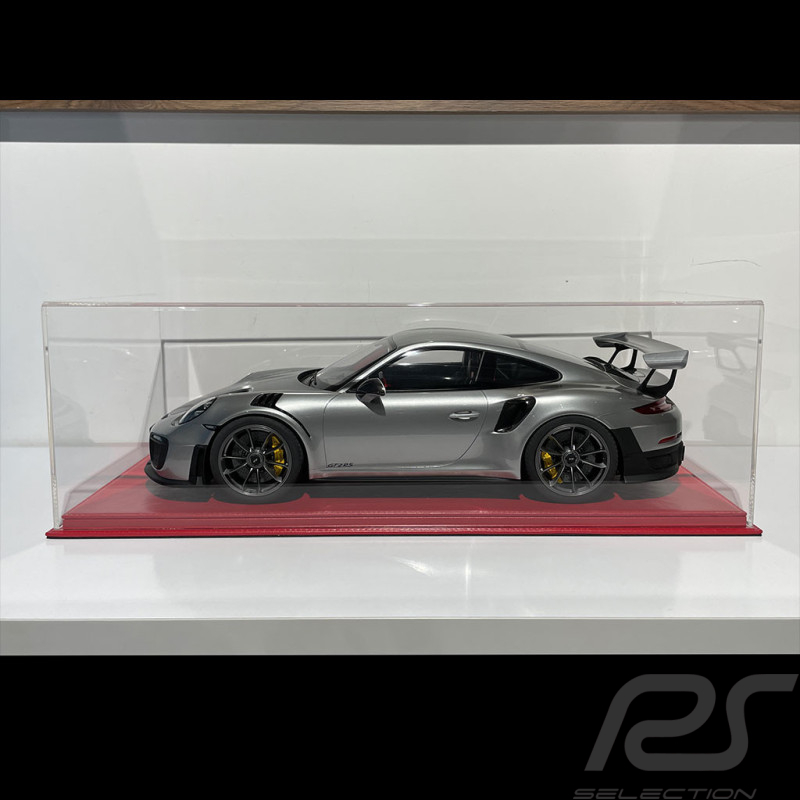 1/8 Vitrine für Modelle Boden Rot Kunstleder premium quality