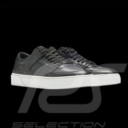 Porsche x BOSS Shoes Lace-up trainers with perforated details Black Leather BOSS 50498877_001 - Men