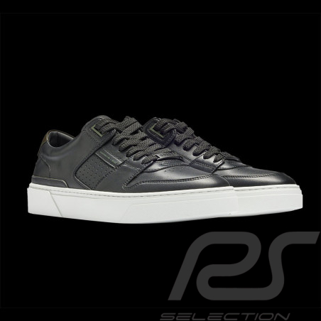 Porsche x BOSS Shoes Lace-up trainers with perforated details Black Leather BOSS 50498877_001 - Men