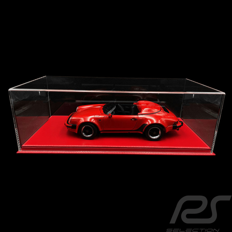 Haute qualité vitrine avec plaque de base en dehors de cuir pour maquette  des voitures dans échelle 1:18 rouge SÛR CK39710 CK39710