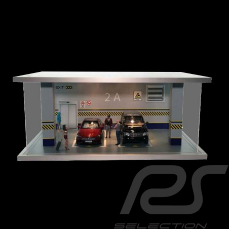 Diorama 1/18 Vitrine für Modelle Überdachter Parkplatz mit Beleuchtung Premium quality