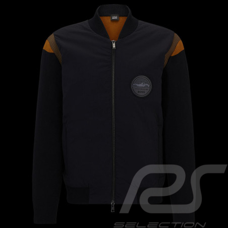 Porsche x BOSS Jacket Multi-material water-repellent Cotton / Wool Black BOSS 50496949_001 - Men