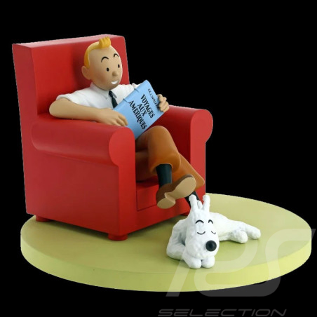Figura Tintín sillón rojo -...