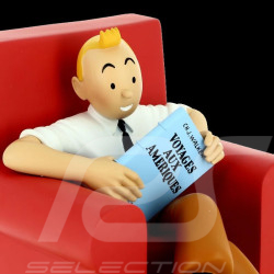 Figurine Tintin fauteuil rouge - L'oreille cassée Résine 34 cm 46404