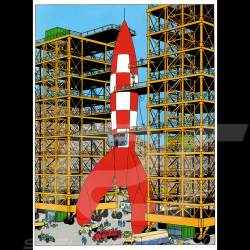 Fusée Tintin - On a marché sur la Lune Résine 60 cm 46994