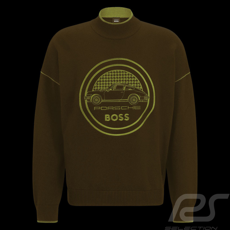Sweatshirt Porsche x BOSS Logo capsule Coton / Laine Marron BOSS 50496955_361 - Homme