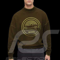 Porsche x BOSS Sweatshirt Capsule-Logo Cotton / Wool Brown BOSS 50496955_361 - Men