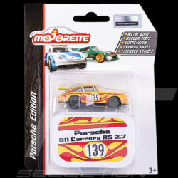 Porsche 911 Carrera RS 2.7 n° 139 Jaune / Rouge 1/59 Majorette 212053161