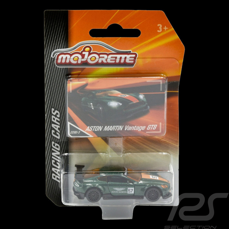 Aston Martin Vantage GT8 Nr 57 Grün / Orange Racing Cars 1/59 Majorette 212084009SMO