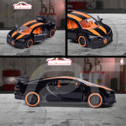 Bugatti Chiron Pur Sport Schwarz / Orange Racing Cars 1/59 Majorette 212084009SMO
