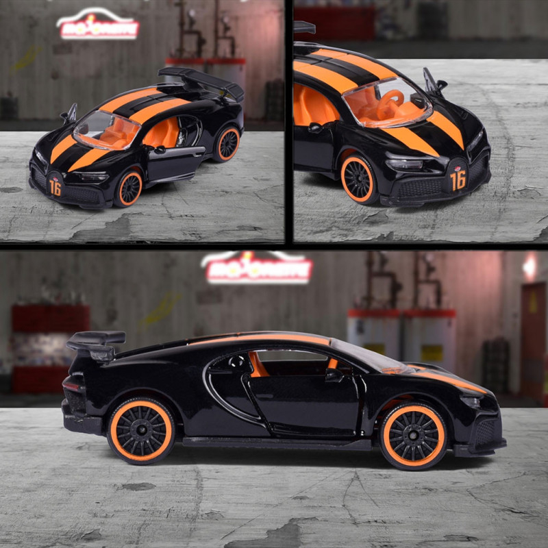 orange and black bugatti