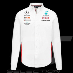 Chemise Mercedes-AMG Petronas F1 Team Hamilton Russell manches longues Blanc 701219230-001 - homme
