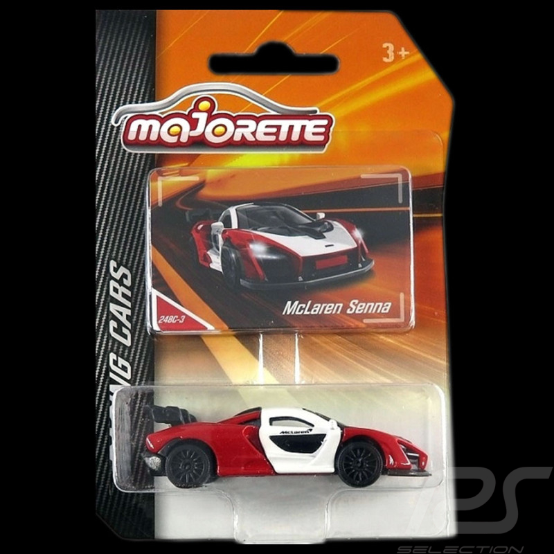 McLaren Senna Rot / Weiß Racing Cars 1/59 Majorette 212084009SMO