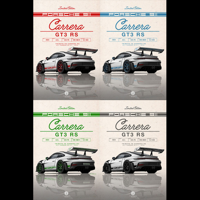 Paradis Porsche Poster Saint-Tropez 2023 printed on Aluminium Dibond plate  40 x 60 cm