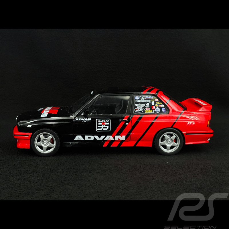 BMW M3 E30 Advan Drift Team 1990 Black / Red 1/18 Solido S1801521