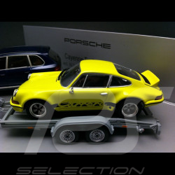 Set Porsche Cayenne 2002 Lapis Blue + Porsche 911 Carrera RSR 3.0 1974 Light Yellow 1/43 Minichamps WAPC2060216