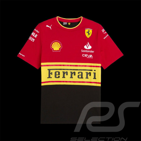 T-shirt Ferrari Leclerc Sainz F1 GP Monza Puma Rosso Corsa 701227711-001 - homme