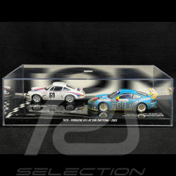 Duo Porsche 911 RSR 2.8 n° 59 + Porsche 911 GT3 RS Type 996 n° 66 Sieger 24h Daytona 1973 & 2003 1/43 Minichamps 402036996