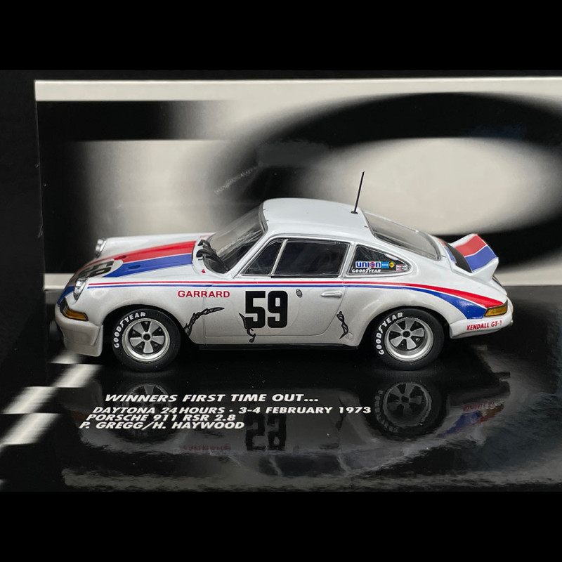 Duo Porsche 911 RSR 2.8 n° 59 + Porsche 911 GT3 RS Type 996 n° 66 Winner  24h Daytona 1973 & 2003 1/43 Minichamps 402036996