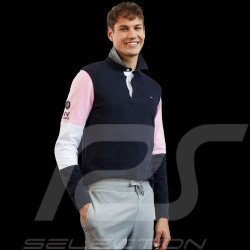 Eden Park Polo Long Sleeve XV de France Navy Blue Pink H23MAIML0022 - men