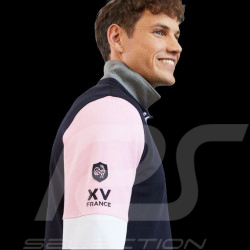 Eden Park Polo Long Sleeve XV de France Navy Blue Pink H23MAIML0022 - men