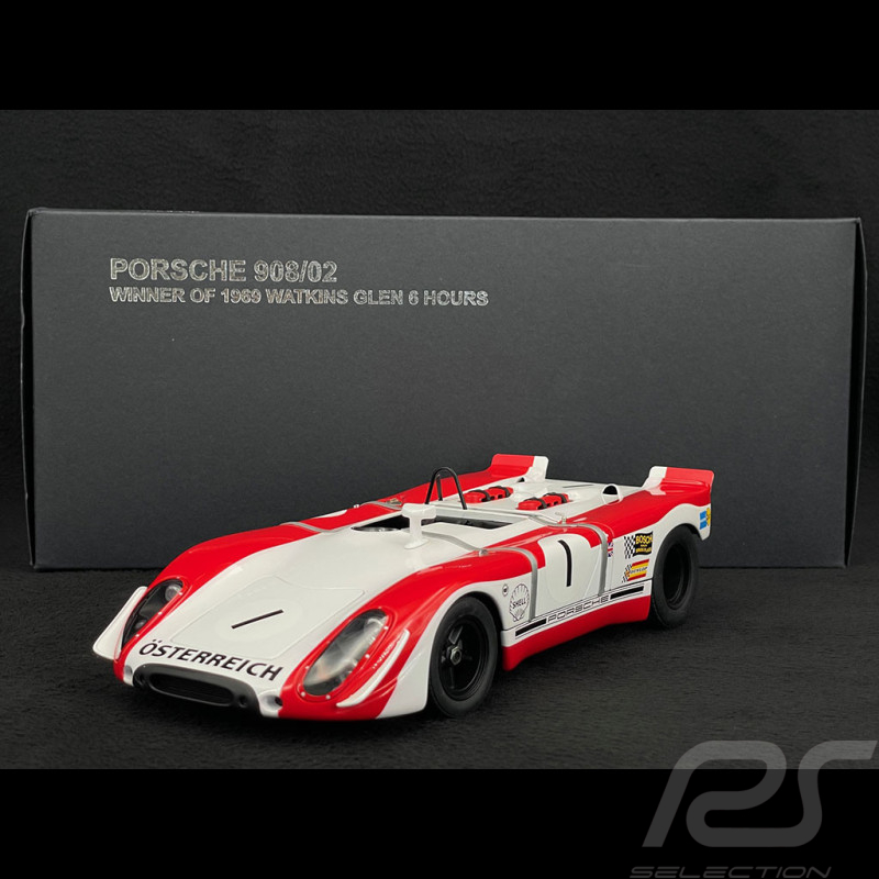 Porsche 908 / 02 Winner Watkins Glen 1969 n° 1 1/18 Autoart 86971