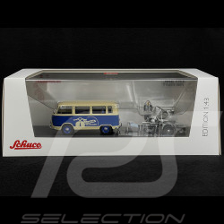 Ford FK1000 Bus + Vespa 1958 Bleu / Blanc Crème 1/43 Schuco 450320000