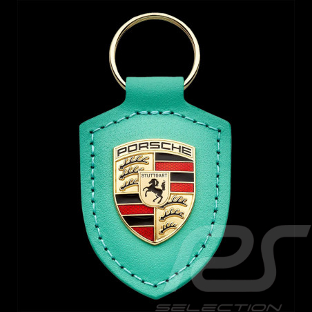Porte-clés Porsche écusson Vert Menthe 75 ans Edition Driven by Dreams WAP0503530RWSA