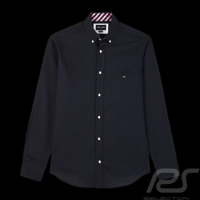 Eden Park Hemd mit Stickerei auf der Rückseite Marineblau H23CHECL0013 - Herren