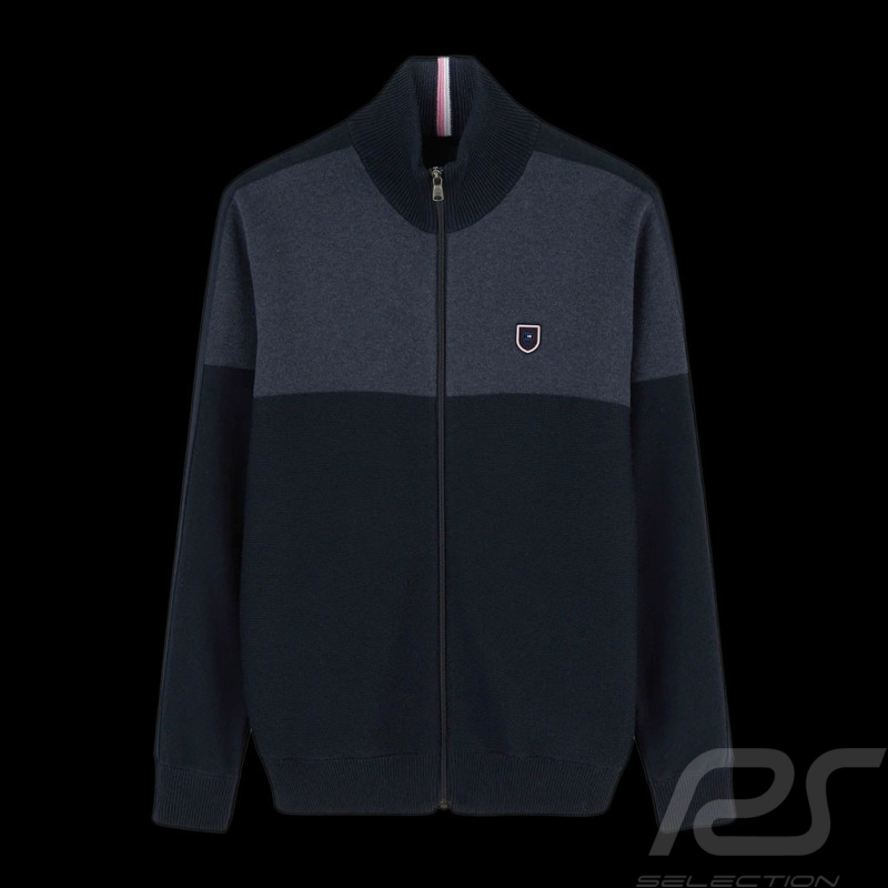 Eden Park Jacke La vie en bleu Zweifarbig Strickjacke Blau H23MAICA0013 - Herren