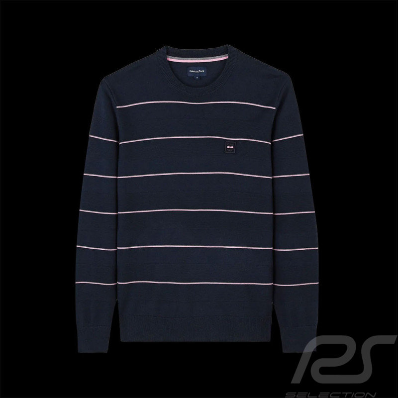 Eden Park Pullover Marineblau / Rose Gestreifter H23MAIPU0028 - herren