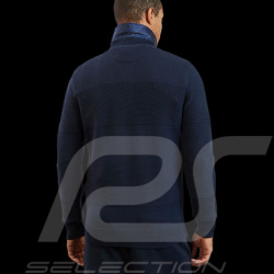 Eden Park Pullover mit Hemdkragen Bright maillot Mesh-Effekte Blau H23MAICA0014 - Herren
