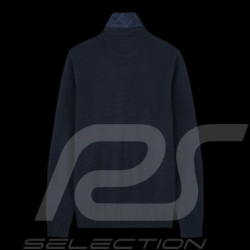 Eden Park Sweater with shirt collar Bright maillot mesh effects Blue H23MAICA0014 - men