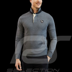 Sweatshirt Eden Park Col polo Petit Poucet New Zealand Gris H23MAISW0041 - homme