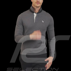 Sweatshirt Eden Park Col polo Petit Poucet New Zealand Gris H23MAISW0041 - homme