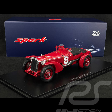 Alfa Romeo 8C n° 8 Vainqueur 24h Le Mans 1932 1/18 Spark 18LM32