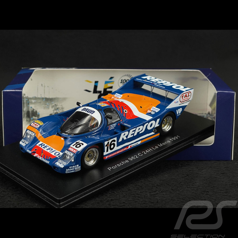 Porsche 962 C n° 16 24h Le Mans 1991 Repsol 1/43 Spark S9886