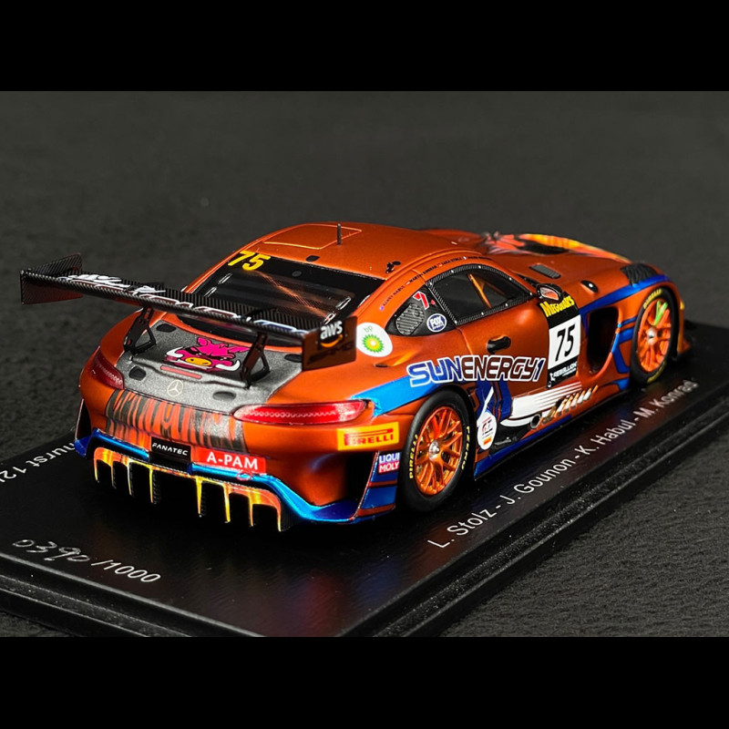 SPARK-MODEL US034 Mercedes AMG GT3 #75 Petit Le Mans 2017 Vautier Habul Von Moltke 1 43