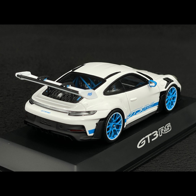 Porsche 911 GT3 RS blanche en miniature auto Horloge