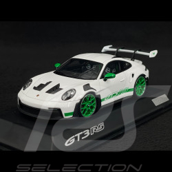 Porsche 911 GT3 RS Type 992 2023 Blanc bandes Vertes 1/43 Spark WAP0201530P003