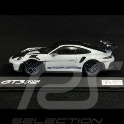 Porsche 911 GT3 RS Type 992 2023 Gris Glacé Métallisé bandes Bleues Indigo 1/43 Spark WAP0201530P002