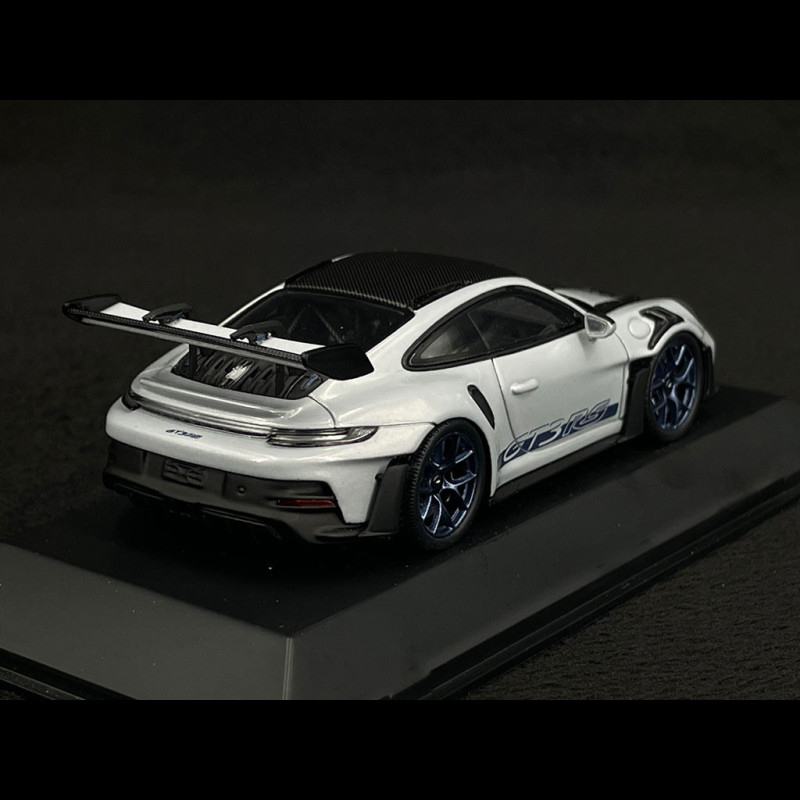 Porsche 911 GT3 RS Type 992 2023 IAA Edition Blanc bandes Bleues 1/43 Spark  WAP0200610SGT3