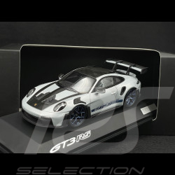 RARE numéro spécial 911 Porsche 911 GT3 RS Type 992 2023 Gris Glacé Métallisé bandes Bleues Indigo 1/43 Spark WAP0201530P002