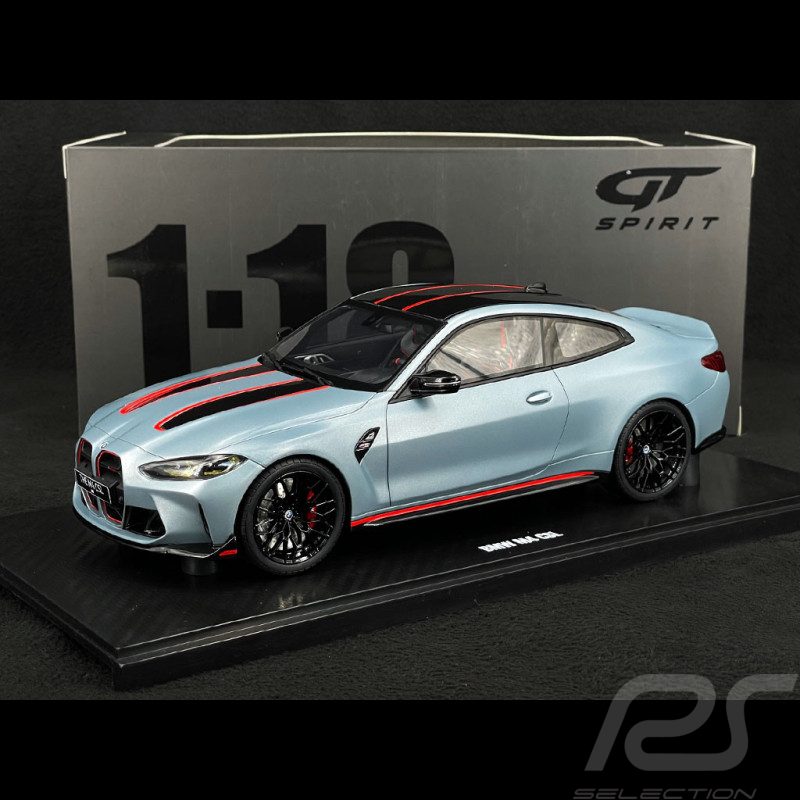 BMW M4 CSL 2022 Grau / Schwarz 1/18 GT Spirit GT427