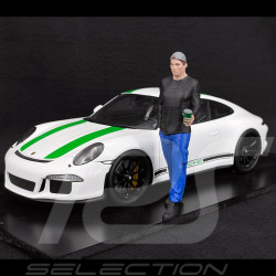 Figur Mechaniker in der Getränk Pause Diorama 1/18 Premium 18002