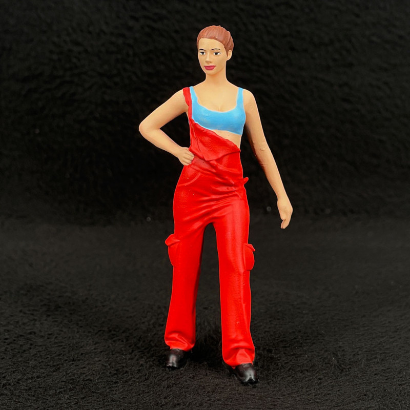 Figurine 1/18 Fille Maeva Non Peinte – Pour Diorama Minichamps Norev, Résine France